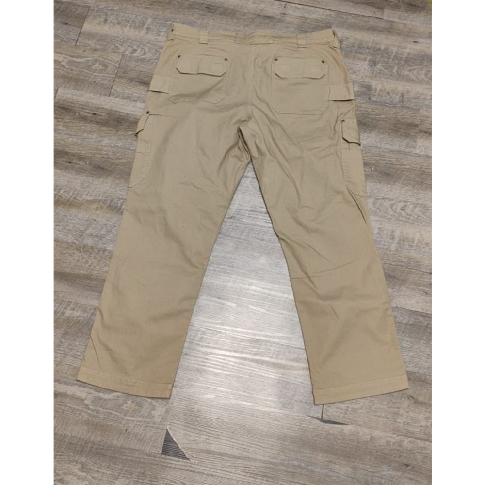 Duluth Trading Men's 42x32 Flex Fire Hose Tan Cargo Work Wear Jean Pants